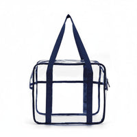 Large Capacity Clear PVC Tote Bag Easy to Clean Waterproof Cosmetic Bag Portable Clear PVC Pouch Lightweight for Women, Swimming, Beach