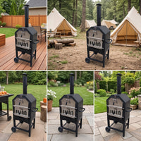 Vertical Briquette Grill Portable Freestanding Briquette Grill Heat-Resistant