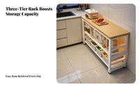 Microwave Oven Stand Large Capacity Kitchen Microwave Stand Space Saving Multi-Tier Kitchen Shelf for Home Cooks, Adults, Pantry, Living Room, Balcony