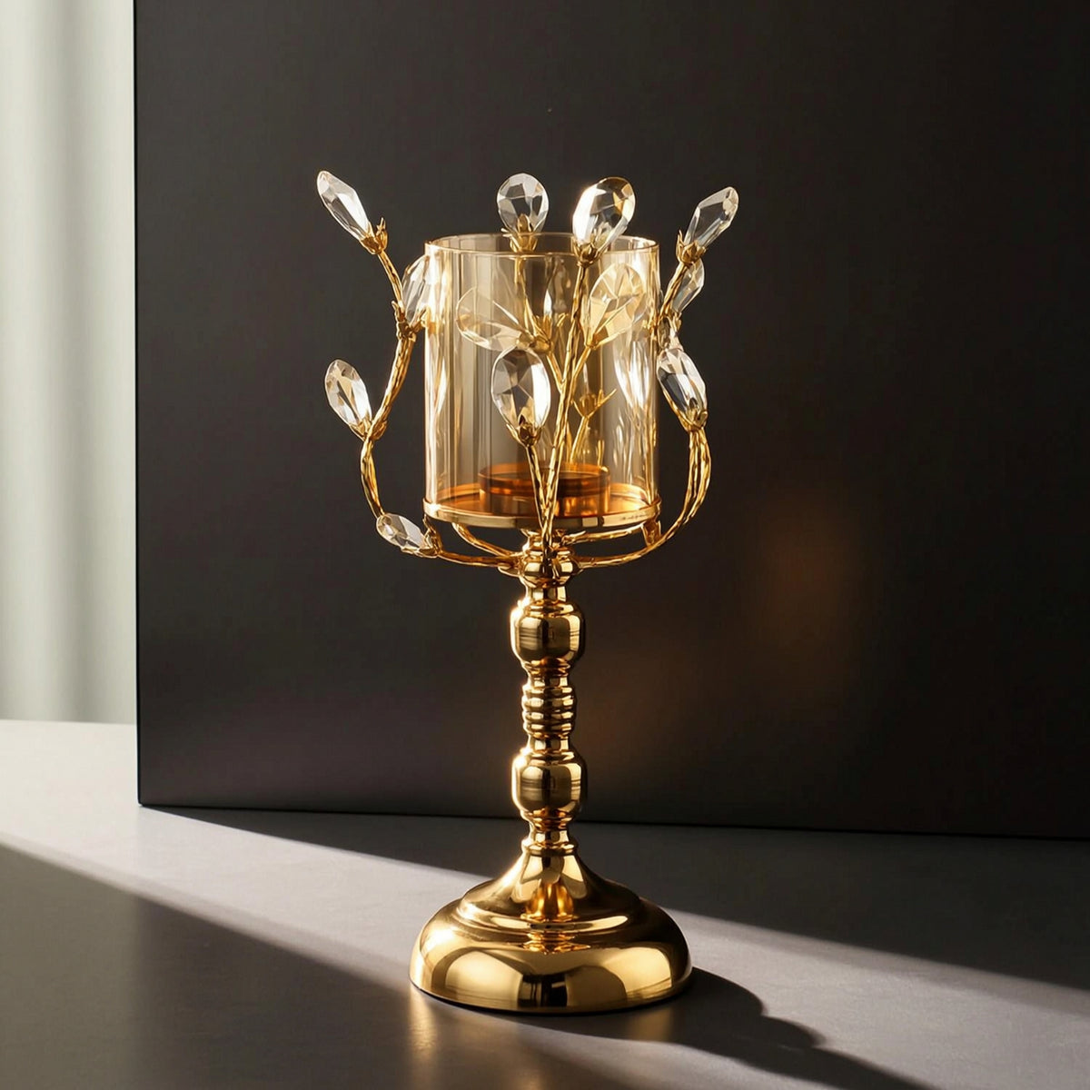 3 Pieces Crystal Candle Holder Romantic Lighting Decorative Candle Holder Luxury