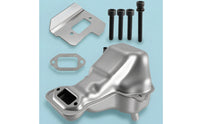 Muffler Assembly with Gasket Replacement Muffler Kit with Bolts Exhaust System Stamped Part Sturdy