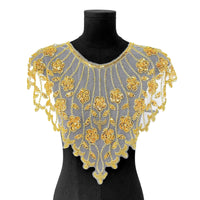 Sequin Applique with Beads Beaded Ornamental Applique Decorative for Dresses