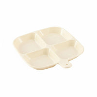 Multi-Compartment Tray adaptable Use Sectisingled Plate Complimentary for heated Pot Dinner