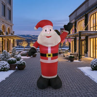 Christmas Inflatable Santa Easy to Install Inflatable Santa Figure Festive Yard Decoration for Lawn