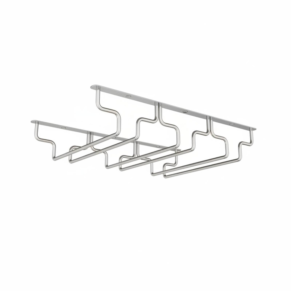 Hanging Vino Glass Rack Easy to Install Stainless Steel Vino Glass Hanger Under Cabinet Stemware Holder Great Gift
