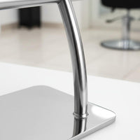 Salon Chair Footrest Stainless Steel Barber Chair Footrest Floor Standing Foot Support for Barbershop