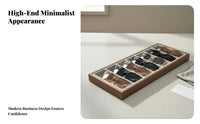Black Walnut Finish 7 Slot Eyeglass Tray Professional Design 7-Slot Sunglasses Tray Versatile Use for Retailers, Drawer