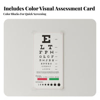 Visual Acuity Test Card Clear Print Visual Acuity Card Snellen Eye Chart for Optometrists, Nurses, School Screenings, Medical Facility, Home Use