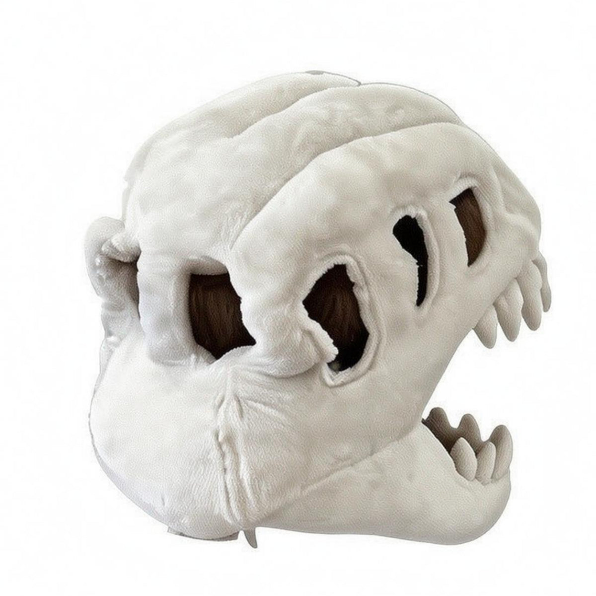 Cuddly Dinosaur Skull Open Jaw Wearable Dinosaur Skull Stitched Eye Openings Costume