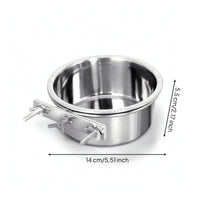 Spill-Resistant Dog Bowl with Mounting Bracket Mountable Dog Crate Bowl Long-Lasting Sturdy for Dogs