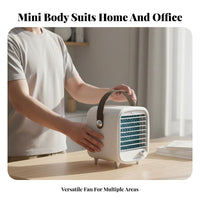 Desktop Water Cooling Fan Cools & Humidifies USB Powered Desk Fan Adjustable Speed Mini Air Chiller for Office Workers, Students, Bedroom, Dorm Room
