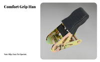Secure Locking Mechanism Ratchet Buckle Heavy Duty Tie-down Buckle for Cargo Securing, Load Hauling, Moving