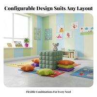 Multi-Purpose Backless paddinged Bench Modern Design 3-Seat Upholstered Bench Comfortable padding Public Seating Minimalist design for Visitors, Business Owners, Waiting Room, Reception Area, Lobby, Entryway