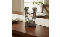 Resin Jerusalem Menorah Detailed Relief Design Jerusalem Candle Holder Decorative Centerpiece Israeli Candle Stand Tabletop Display