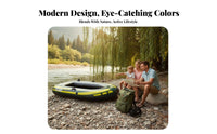 Foldable Inflatable Boat Thickened Material Inflatable Dinghy Boat Puncture Resistant Blow-up Dinghy Multiple Air Chambers for Outdoor Enthusiasts, Families, Boating, River, Lake, Beach