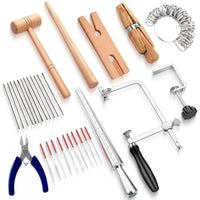 DIY Jewelry Making Kit Multi-Function Craft Tool Set with Band Sizer Handheld Tools Manual for Beginners