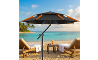 Cantilever Patio Umbrella Black Canopy Rotating Patio Umbrella Foldable 360° Rotation