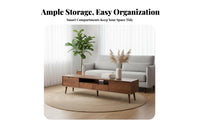 Nordic Design Lowlow-height TV Stand Modern Minimalist Living Room Furniture Ample Storage entertainment unit TV cabinet for Families, homeowners, Young Adults, Bedroom