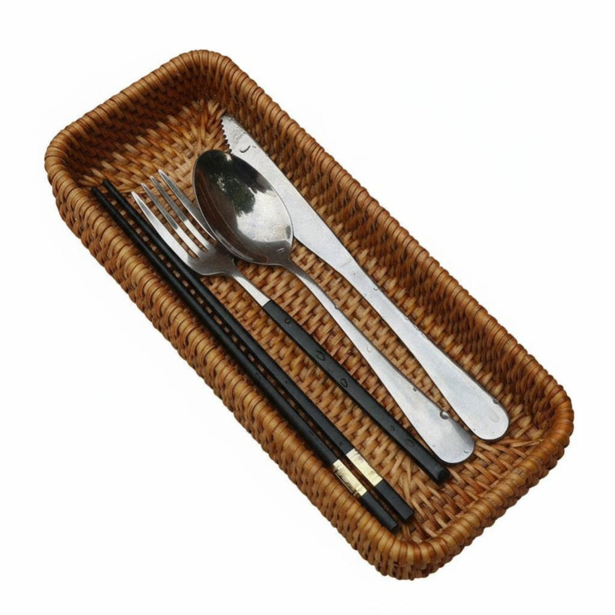 Handwoven Basket Handmade Round Woven Basket with Handle Lidded Design for Hosts