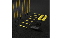 Versatile Agility Ladder Set Portable Soccer Training Equipment Adjustable Metal Stakes Sturdy for Athletes, Coaches