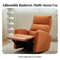 Gentle Rocking Motion Electric rotating Recliner Ergonomic Design Powered rotating Recliner Modern Aesthetic Armchair charging port Charging Port for Adults, Seniors, Homeowners, Living Room, Leisure Area, Home Office, study corner