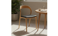 Modern Minimalist Dining Chair Nordic Style Solid Wood Desk Chair Ergonomic Backrest Household Furniture for Kitchen, Home Office, Restaurant