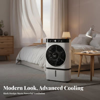 Portable Air Chiller Humidifying Function Twin Air Blower Chiller Three Settings Water Cooling Fan for Homeowners, Office Workers