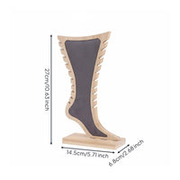 Stylish Design Bamboo Necklace Holder Long-Lasting Vertical Anklet Display Stand Multi-Slot Leg Shaped Jewelry Display for Dressing Table, Craft Fair
