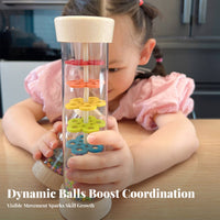 Colorful Design Rain Sound Tube Visually Stimulating Rainstick Shaker Easy to Play for Toddlers, Babies, Music Class, Classroom