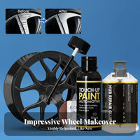 Alloy Wheel Scratch Repair Kit Easy Application Wheel Scratch Repair Kit Fast-Quick-Setting Formula Car Rim Paint Pen for Drivers, Garage, Home