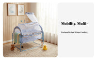 Portable Bassinet with Net Multi-Functional Rocking Cradle Easy to Assemble Infant Bed for Newborns, New Parents, Indoor, Trip, Living Room