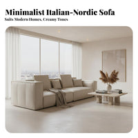 chunkypadding Settee Artisanal Minimalism visual Upholstered Loveseat Minimalist Design Sofa for Small Apartment Dwellers, Students, Lounge Area, Bedroom