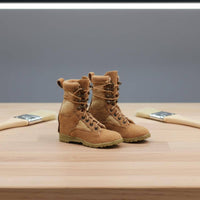 Detailed Texture 1/6 Scale Combat Boots Realistic Design 12 Inch Action Figure Boots Fine Workmanship Toy Accessory Long-Lasting Construction for Hobbyists