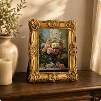 Ornate Resin Photo Frame French-Style Gold Photo Frame Carved Floral