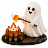 Hand-Painted Candle Holder with Figure Compact Tabletop Candle Holder Glossy Decor Cozy for Mantel