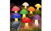 Waterproof Solar Toadstool Light Weather-Resistant Crackle Glass Toadstool Lamp No Wiring Needed Decorative Solar Garden Light Auto On/deactivate for Courtyard, Patio, Flower Bed