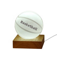 LED Crystal Ball Night Light Creative Gift 3D Engraved Sphere Ball Lamp USB
