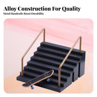 DIY Scene Finger Skateboard Park Set Ideal Gift 6 in 1 Mini Skatepark Easy to Assemble for Children