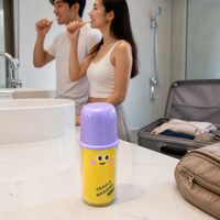 Dopamine 3-in-1 Portable Travel Wash Cup Set for Couples, Business Trips, Toothbrush and Toothpaste Storage