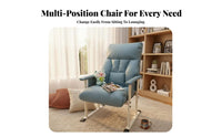 Reclining Function Highspine Recliner with Footrest Padded neckrest Ergonomic Lounger with Footrest reinforcement Computer Chair Adjustable Height for telecommuting Workers, "Big and Tall" Users, Dorm Room, Studying, Relaxation, Gaming Setup