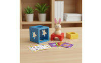 Focus Training Rabbit Shape Block Brain Teaser Early Learning Enchanting Box Shape Sorter Parent Child Play Children's Reasoning Brain Teaser Box Hand-Eye Coordination for Children, Toddlers, Home, Playroom, Preschool
