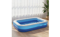 Rectangular Pool with Drain Plug Portable Inflatable Above Ground Pool Sturdy Thickened for Children, Patio