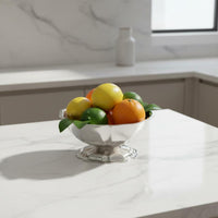 Luxury Look Tabletop Flower Holder Shiny Finish Centerpiece Vase Sturdy Pedestal Vase for Living Room, Entryway, Kitchen