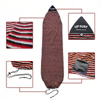 Surfboard Sock Lightweight Surfboard Cover with Drawstring Knit Board Sock for Surfers