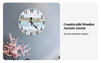 Silent Movement Round Wall Clock Non-Ticking Round Decorative Clock Battery Operated for Homeowners, Gift Shoppers, Bedroom, Kitchen, Office