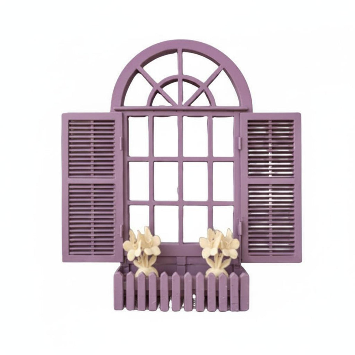 Realistic Look Dollhouse Window Model Detailed Frame 1:12 Scale Window Decoration Shutter Design