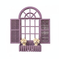 Realistic Look Dollhouse Window Model Detailed Frame 1:12 Scale Window Decoration Shutter Design