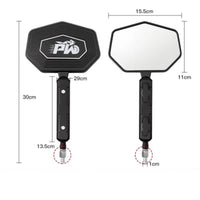 2 Pieces Shatterproof Foldable Scooter Mirror Rustproof Vehicle Accessory HD Clarity for City Commuting