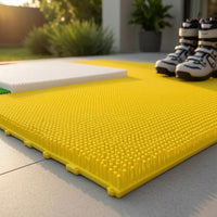 Rectangular Plastic Bristle Ski Mat Yellow Ski Practice Mat