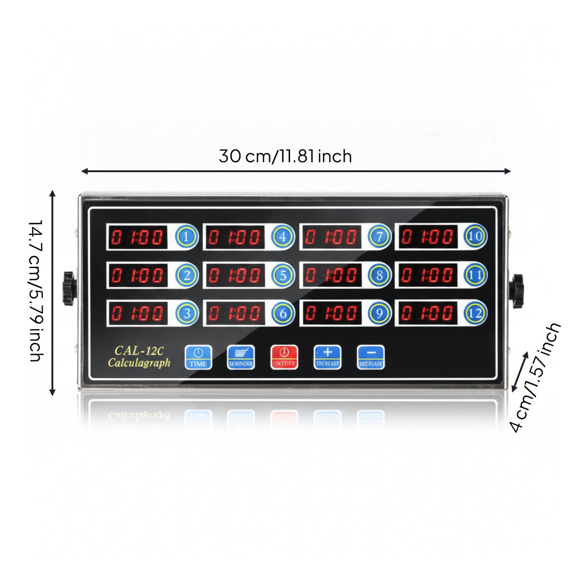 LED Multi-Channel Kitchen Timer Industrial Commercial Kitchen Timer Sturdy Precision for Chefs, Cooks